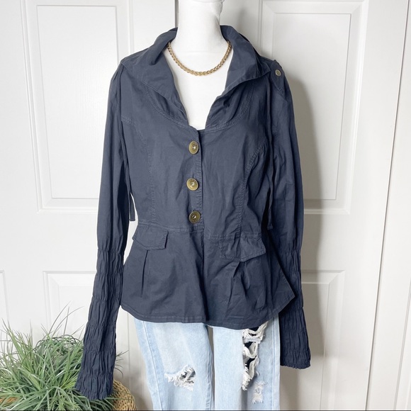 XCVI Jackets & Blazers - XCVI Black Button Up Jacket (L)